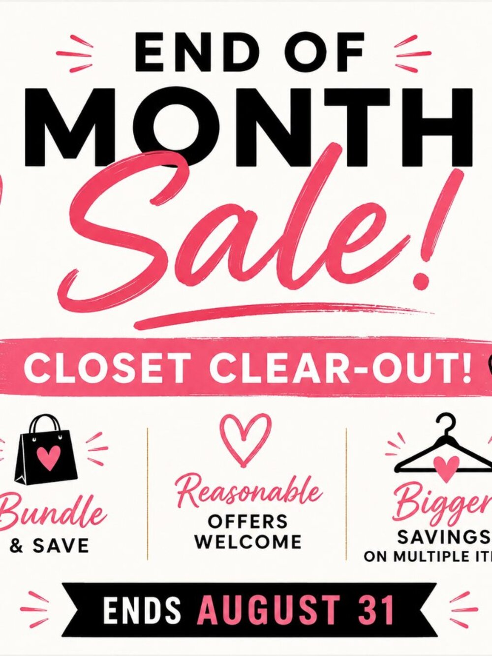 💕END OF MONTH SALE - CLOSET CLEAR-OUT💕